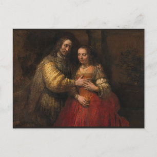 Cartão Postal A noiva judaica de Rembrandt van Rijn