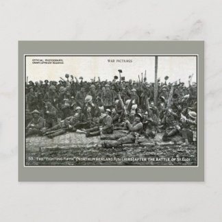 Cartão Postal A Northumberland fusiliers após a batalha