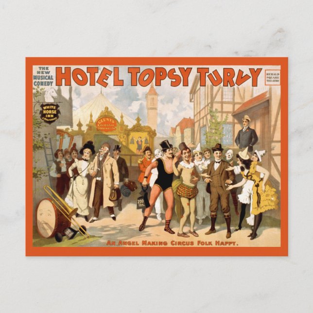 Cartão Postal A Nova Comédia Musical, Hotel Topsy Turvy (Frente)