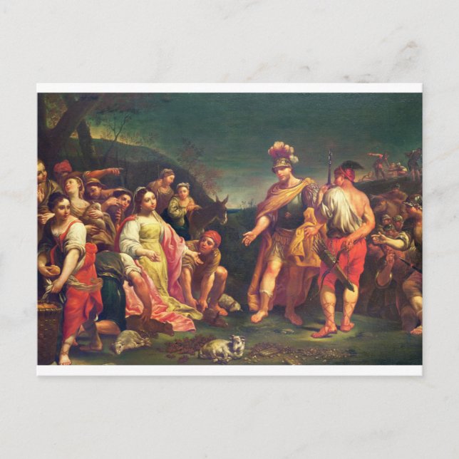 Cartão Postal A oferta da Abigail antes de David (Frente)