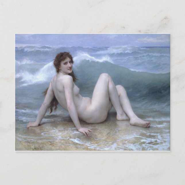 Cartão Postal A onda de William-Adolphe Bouguereau (Frente)
