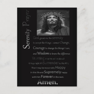 Cartão Postal A Oração da Serenidade