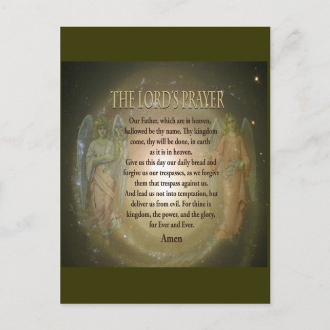 Cartão Postal A Oração do senhor (Frente)