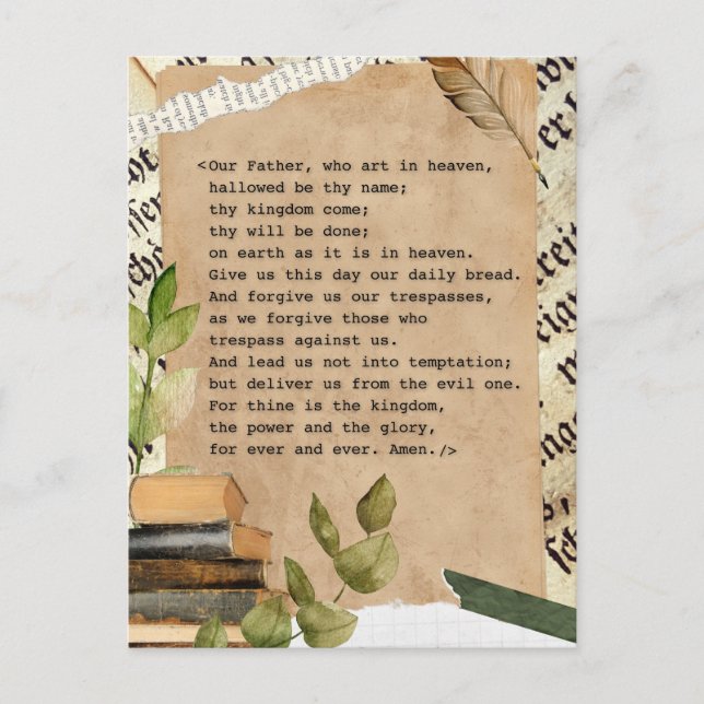 Cartão Postal - A Oração do Senhor (Frente)