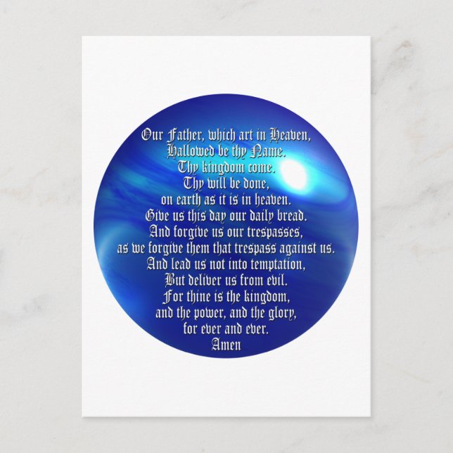 Cartão Postal A Oração do Senhor (Frente)