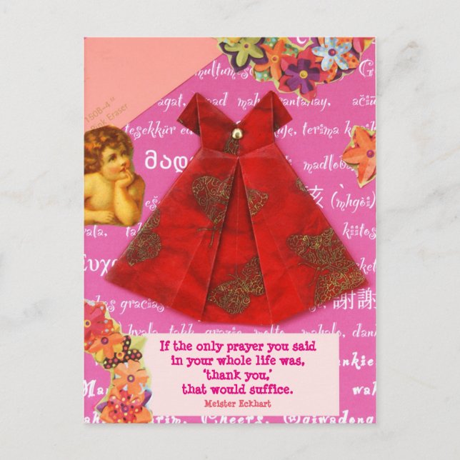 Cartão Postal a oração do seu obrigado (Frente)