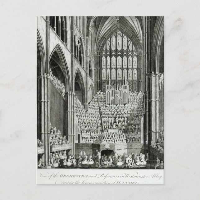 Cartão Postal A Orquestra e Intérpretes em Westminster (Frente)