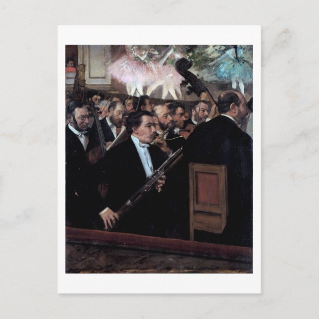 Cartão Postal A Orquestra na Ópera, Edgar Degas (Frente)