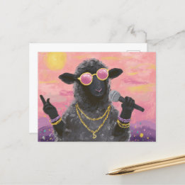 Cartão Postal A Ovelha Negra que Faz Sucesso