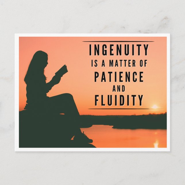 Cartão Postal A paciência do engenhoso - Inspiração (Frente)