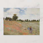 Cartão Postal A papoila de Monet arquivada<br><div class="desc">A obra-prima de Claude Monet: Campo da papoila</div>