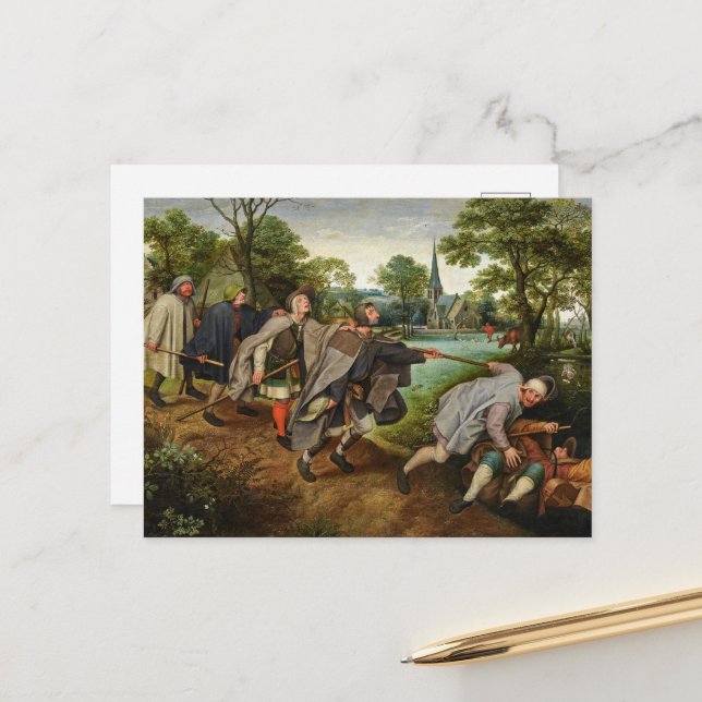 Cartão Postal A Parábola da Cega Liderando a Cega (Frente/Verso In Situ)