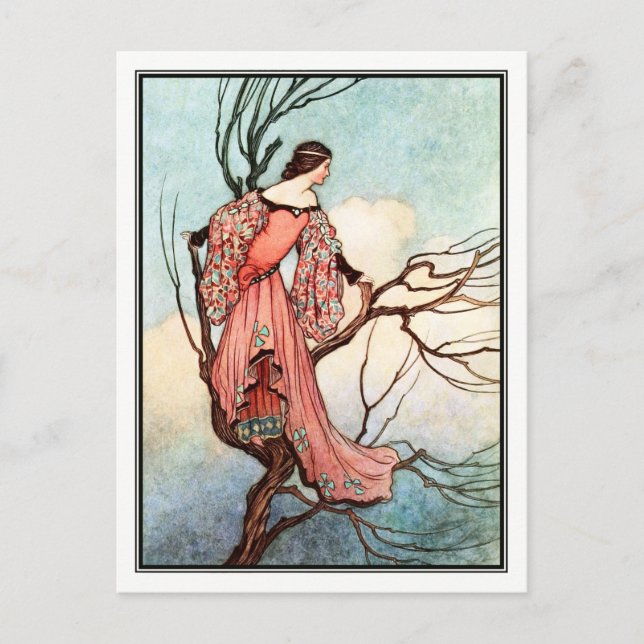 Cartão Postal A Parada de Ferro de Warwick Goble (Frente)