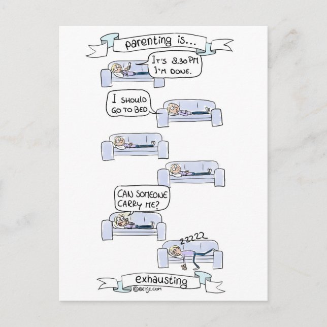Cartão Postal A parentalidade… está esgotando (Frente)