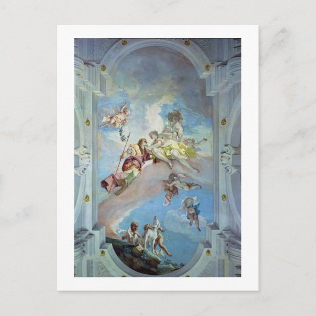 Cartão Postal A Partida de Vênus de Adonis, 1707-08 (fresco) (Frente)