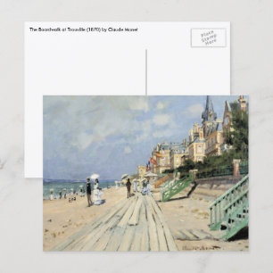 Cartão Postal A Passarela de Trouville por Claude Monet