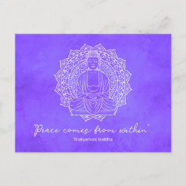 Cartão Postal A Paz Vem De Dentro Da Roxa Buda Shakyamuni