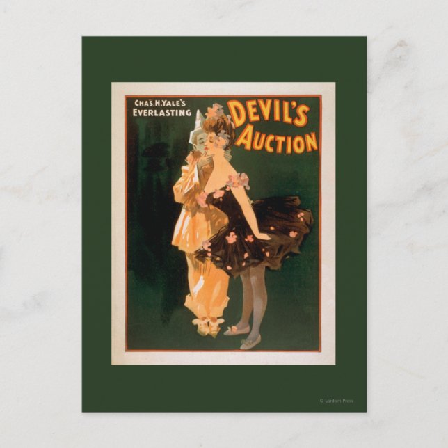 Cartão Postal A peça de leilão do diabo eterno de Yale (Frente)