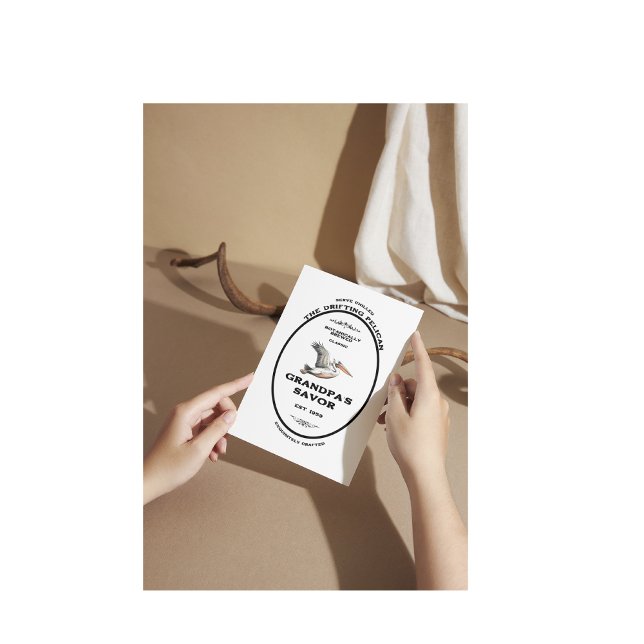 Cartão Postal A Pelican Vintage Apothecary Personalizada (Criador carregado)