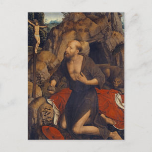 Cartão Postal A penitência das Ruas. Jerome por Hans Memling