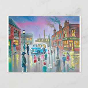 Cartão Postal A pintura a óleo da Sorvete Van