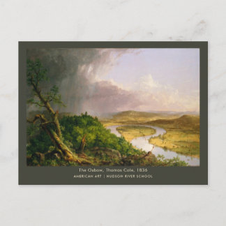 Cartão Postal A pintura da paisagem de verão do Oxbow Thomas Col