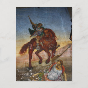 Cartão Postal A pintura de dentro a Igreja Grega num cartão-pos