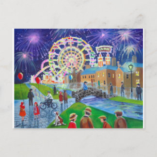 Cartão Postal A pintura de óleo da Feira de Diversão Gordon Bruc