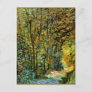 Cartão Postal A pintura de Van Gogh, um caminho na floresta