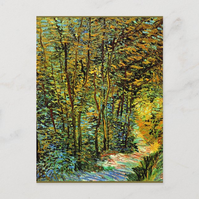 Cartão Postal A pintura de Van Gogh, um caminho na floresta (Frente)