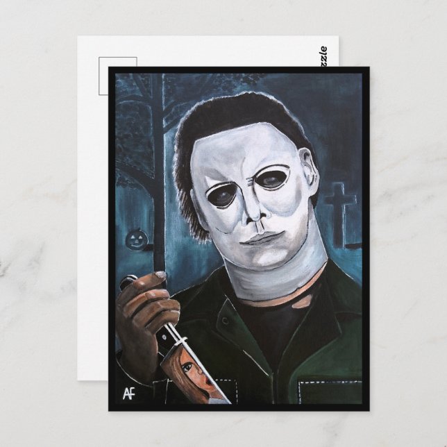 Cartão Postal A pintura em forma de Alfred Fox (Frente/Verso)