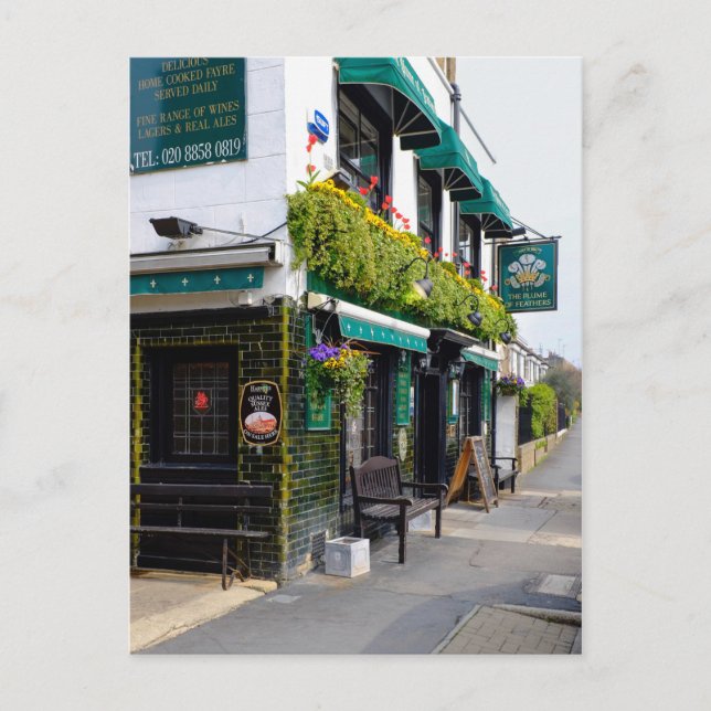 Cartão Postal A Pluma de Penas, Greenwich, Londres (Frente)