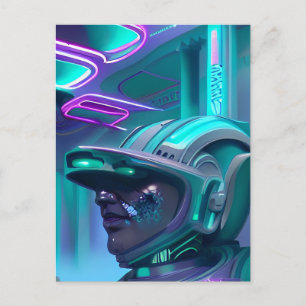 Cartão Postal A Polícia dos Sonhos - Arte Vaporwave