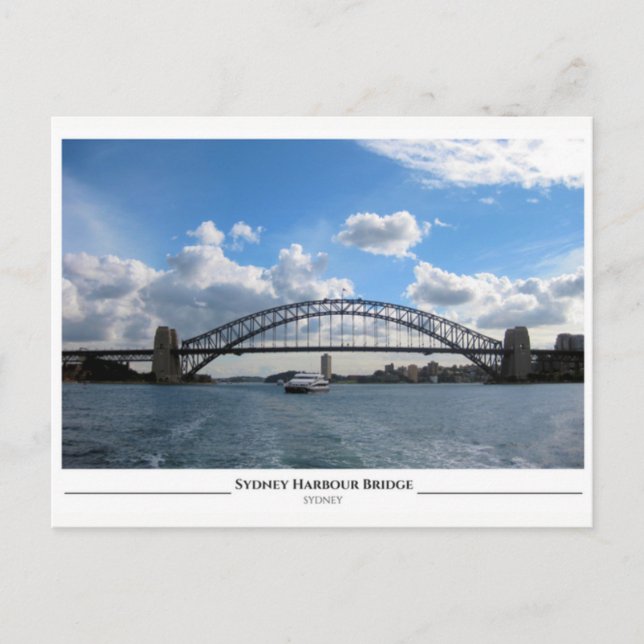 Cartão Postal A Ponte da Baía de Sydney (Frente)