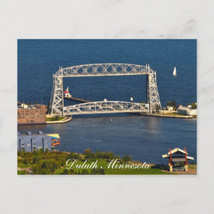Cartão Postal A Ponte Elevadiça de Duluth Minnesota