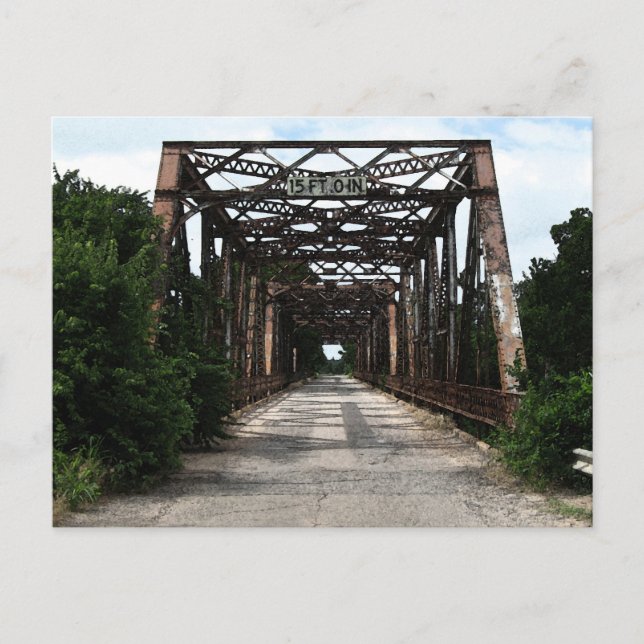 Cartão Postal A ponte velha do rio (Frente)