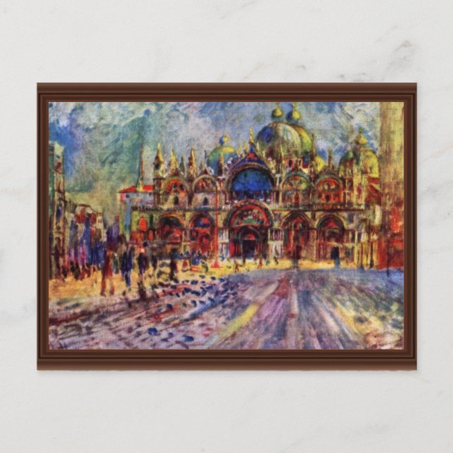 Cartão Postal A Praça De Mark Em Veneza Por Pierre-Auguste (Frente)