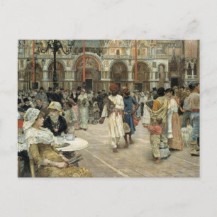 Cartão Postal A Praça de São Marcos, Veneza, 1883 por Willia