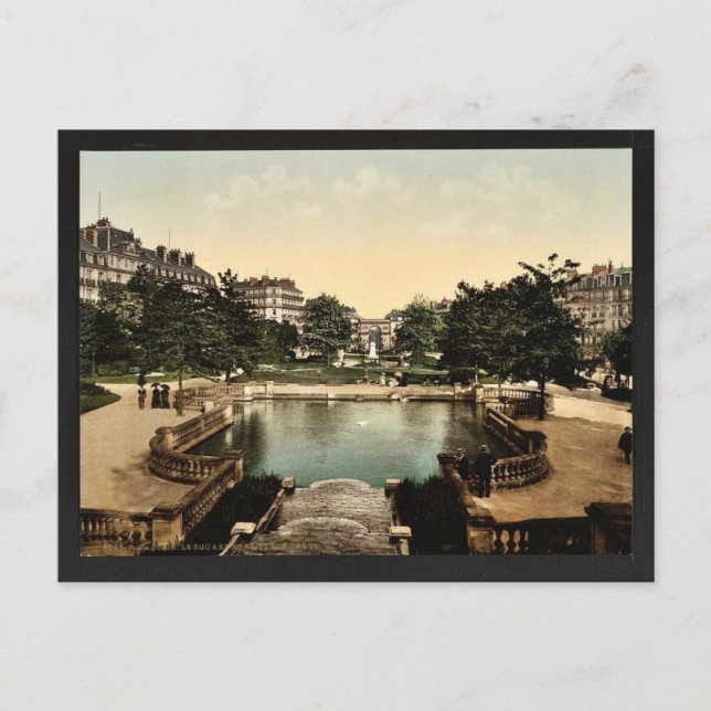 Cartão Postal A Praça e o Place D'Arcy, Dijon, França cla (Frente)