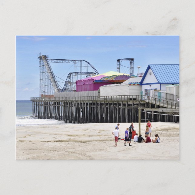 Cartão Postal A praia de Jersey em Seaside Heights (Frente)
