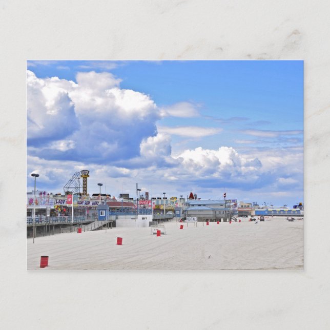 Cartão Postal A praia de Jersey em Seaside Heights (Frente)