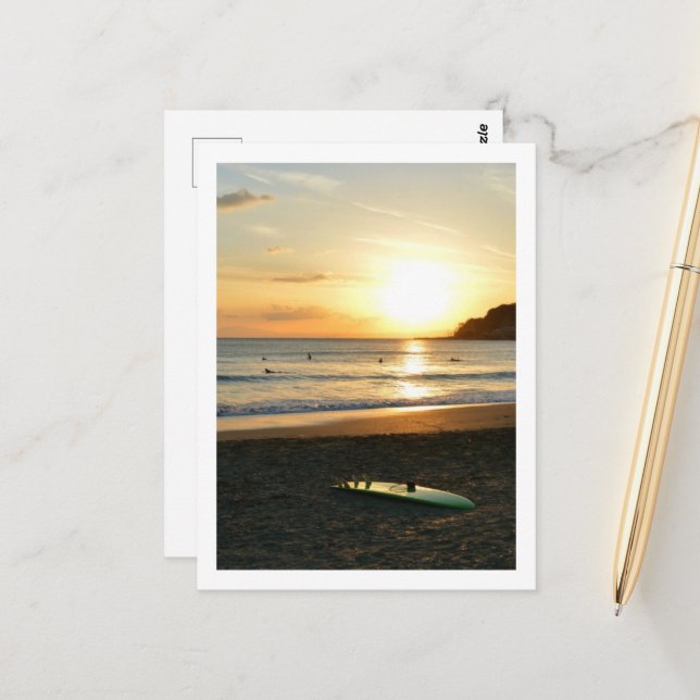 Cartão Postal A Prancha de Surf Verde: Japão (Frente/Verso In Situ)