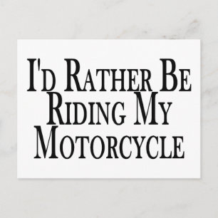 Cartão Postal A preferencialmente Está Dirigindo Minha Motocicle