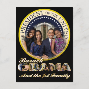 Cartão Postal A Primeira Família do PRESIDENTE OBAMA América