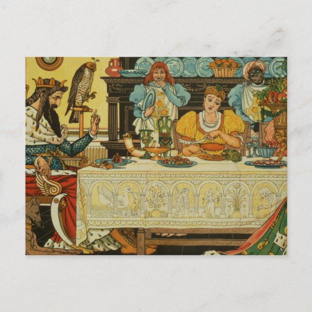 Cartão Postal A Princesa Compartilha seu Janto com o Sapo, de (Frente)