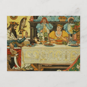 Cartão Postal A Princesa Compartilha seu Janto com o Sapo, de