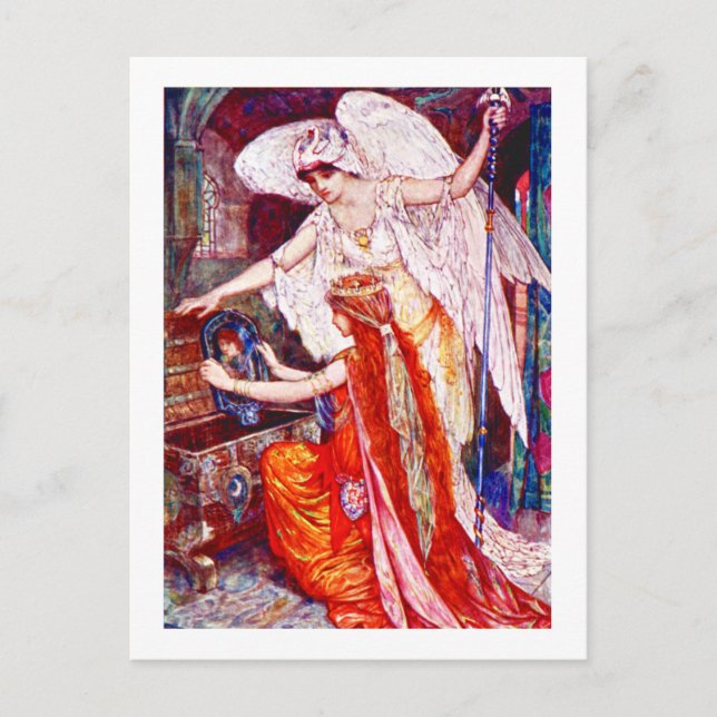 Cartão Postal A Princesa e o Anjo Templário (Frente)
