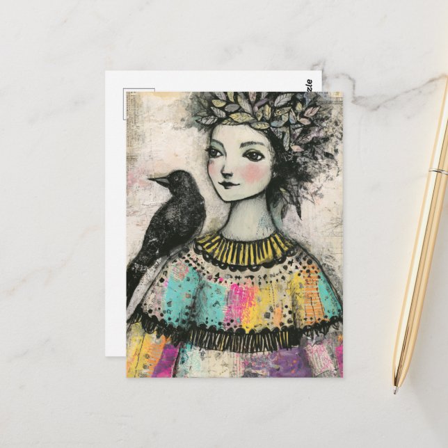 Cartão Postal A Princesa e o Corvo (Frente/Verso In Situ)