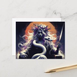 Cartão Postal A Princesa Guerreira e a Cobra de Pet