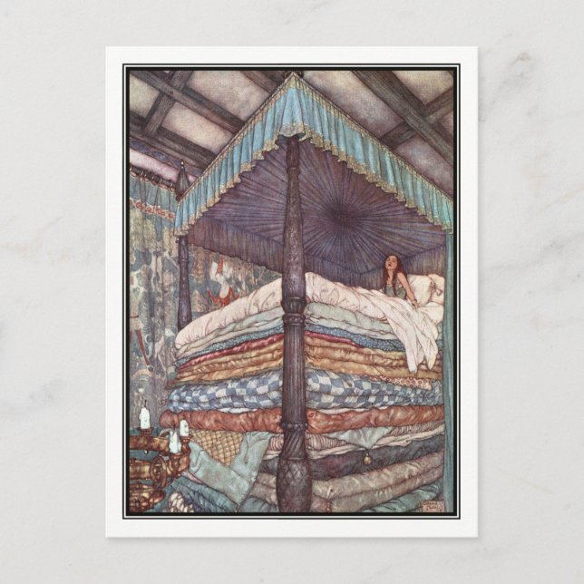 Cartão Postal A princesa real de Edmund Dulac (Frente)